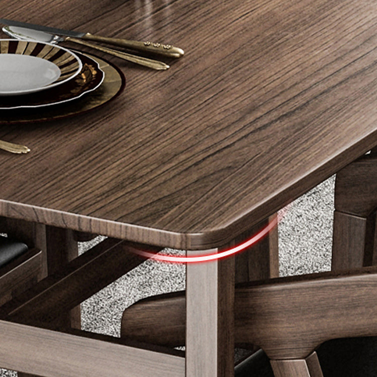 1/5/7 pc's Ash Wood Modern Dining Set met rechthoekige tafel en houten stoelen dinette set