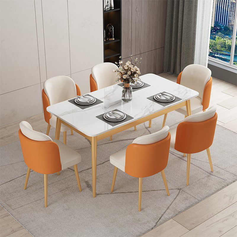 Luxe 1/2/5/7 stukken Dinerset met gesinterde stenen witte tafel Dining Furniture Set