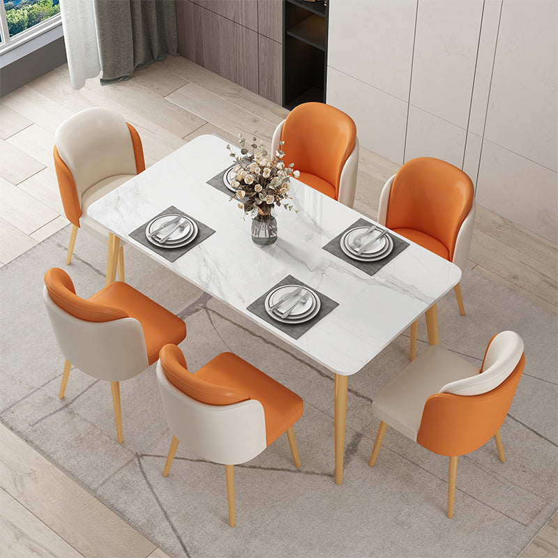 Luxe 1/2/5/7 stukken Dinerset met gesinterde stenen witte tafel Dining Furniture Set