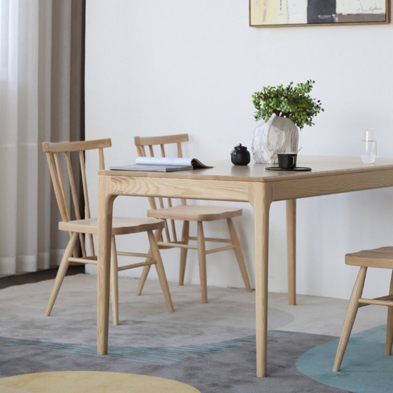 Modern 1/4/5 stukken Dinerset Ash houten eettafel ingesteld met Windsor -stoelen