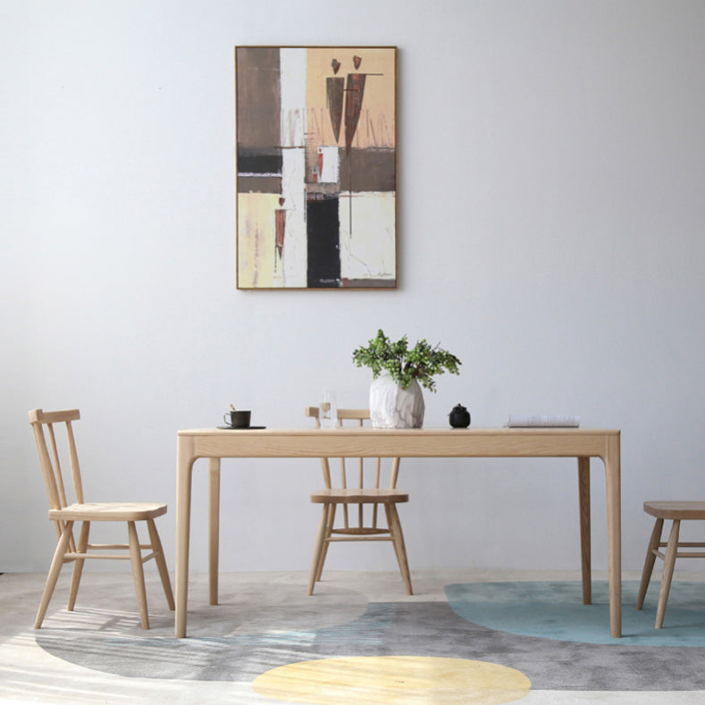 Modern 1/4/5 stukken Dinerset Ash houten eettafel ingesteld met Windsor -stoelen