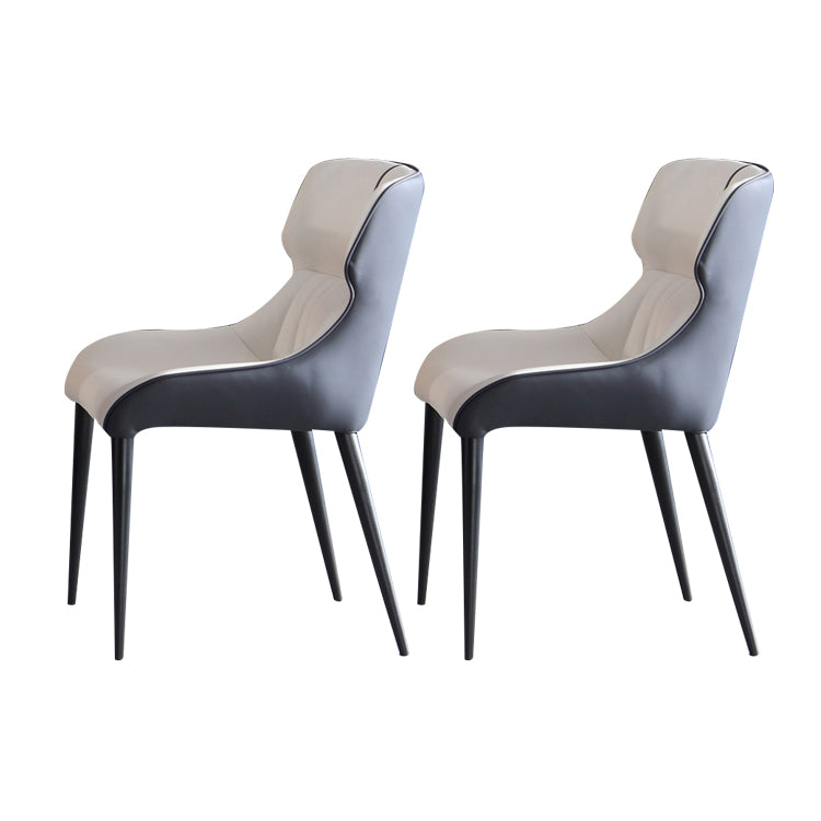 Chaise de salle à manger tapissée en métal à oreilles de fauteuil de maison industrielle