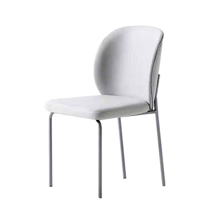 Chaise d'appoint à la maison contemporaine, pieds en métal à oreilles, chaise de salle à manger rembourrée