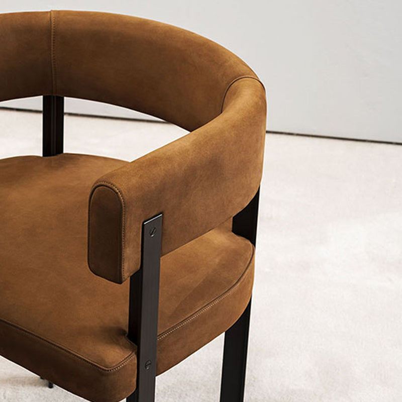 Fauteuils de salle à manger de style moderne, fauteuils rembourrés avec pieds en métal noir