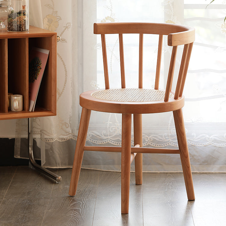 Sillas sin brazos de comedor de madera tradicional, sillas laterales traseras Windsor para uso doméstico