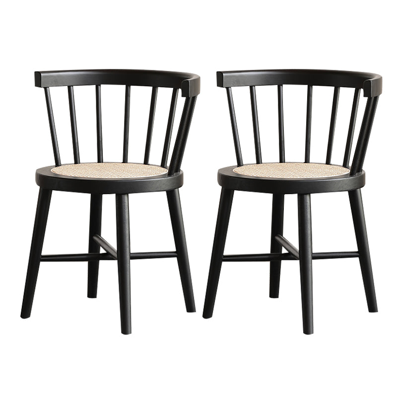 Chaises de salle à manger traditionnelles en bois sans bras, chaises latérales arrière Windsor pour usage domestique