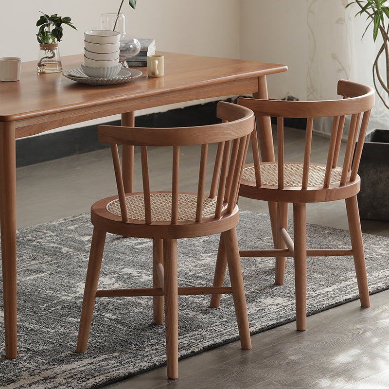 Sillas sin brazos de comedor de madera tradicional, sillas laterales traseras Windsor para uso doméstico