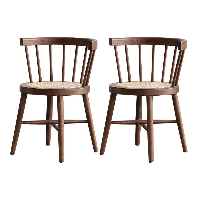 Chaises de salle à manger traditionnelles en bois sans bras, chaises latérales arrière Windsor pour usage domestique