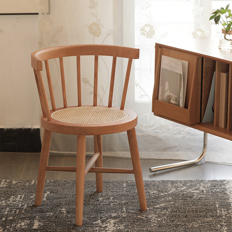 Sillas sin brazos de comedor de madera tradicional, sillas laterales traseras Windsor para uso doméstico