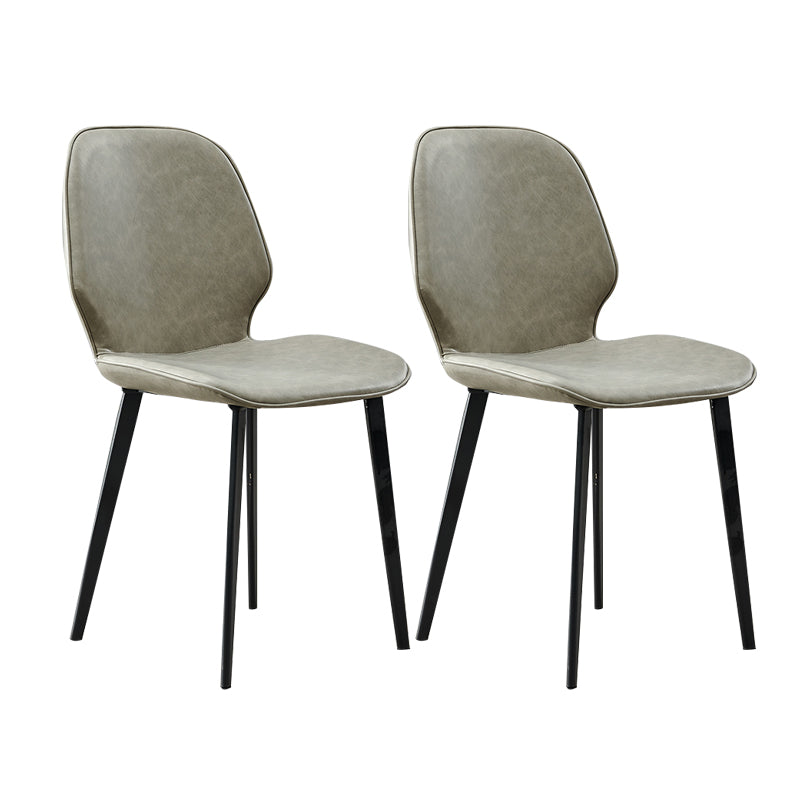 Silla de comedor de metal industrial, sillas de comedor de cuero sintético para uso en restaurantes