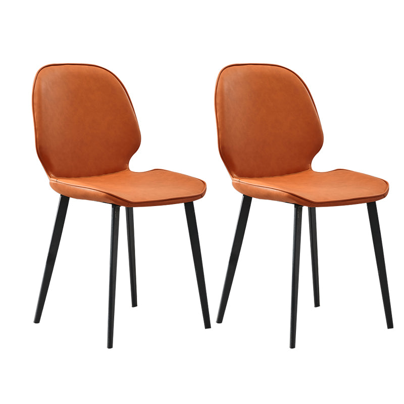 Chaise de salle à manger industrielle en métal, chaises de salle à manger en simili cuir pour usage au restaurant
