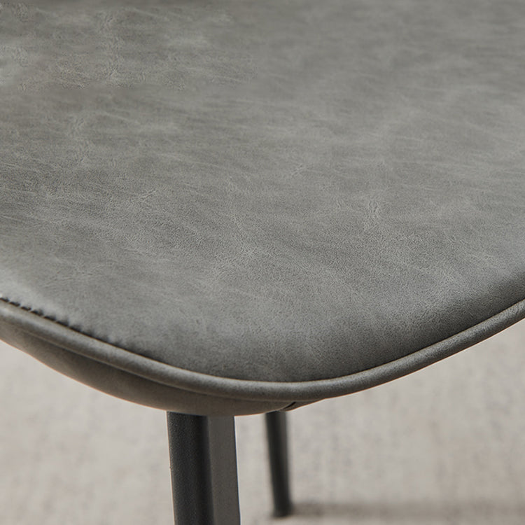 Silla de comedor de metal industrial, sillas de comedor de cuero sintético para uso en restaurantes