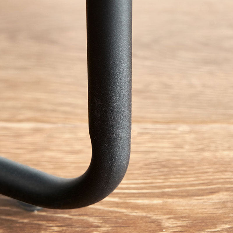 Sillas de comedor tapizadas sin brazos, sillas laterales de cuero con respaldo sólido con patas de metal