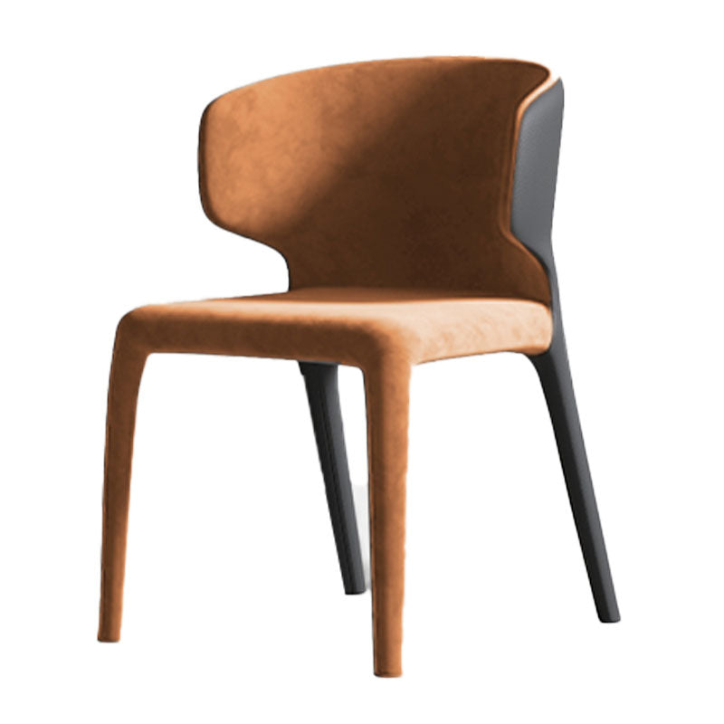 Fauteuils de salle à manger en cuir rembourrés, fauteuils à oreilles avec pieds en métal