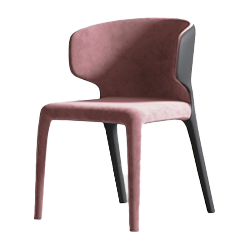 Fauteuils de salle à manger en cuir rembourrés, fauteuils à oreilles avec pieds en métal