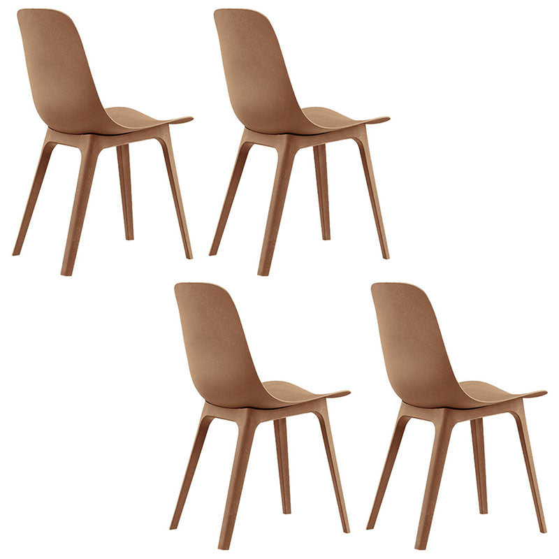 Chaise de salle à manger en plastique moderne, chaises de salle à manger sans bras pour utilisation au restaurant