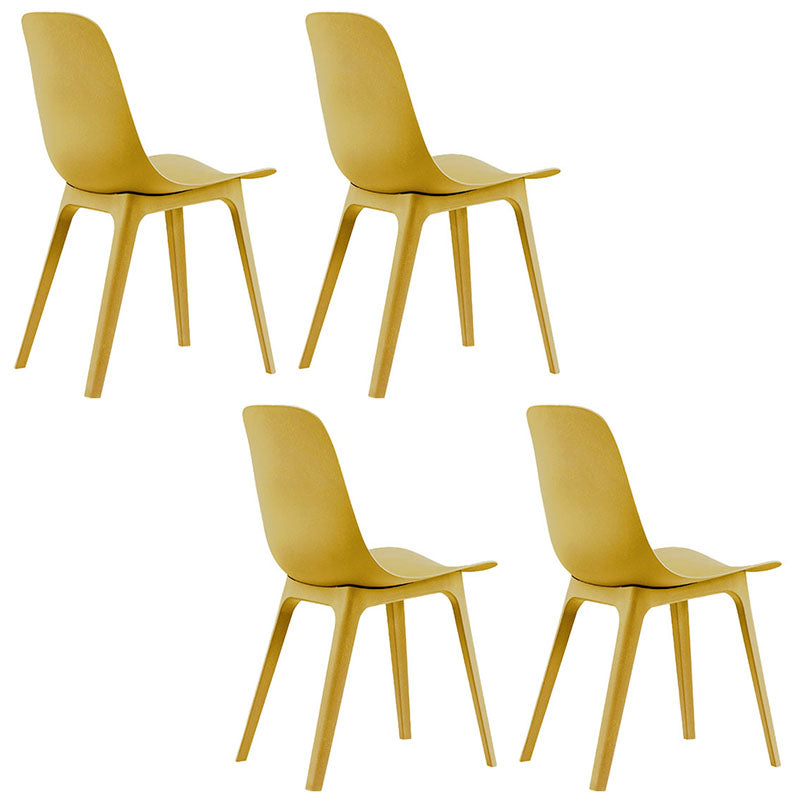 Chaise de salle à manger en plastique moderne, chaises de salle à manger sans bras pour utilisation au restaurant
