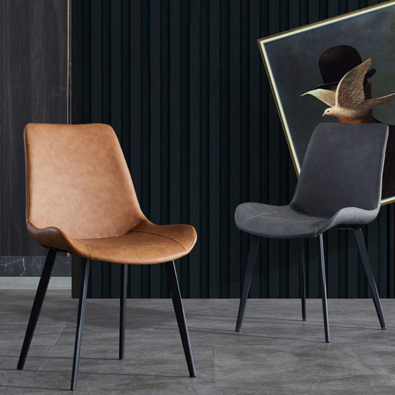 Cuir de style contemporain dinant des chaises de bras solides de cuisine de chaises