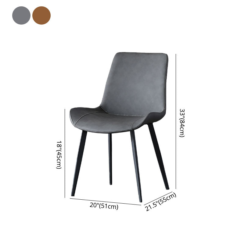 Cuir de style contemporain dinant des chaises de bras solides de cuisine de chaises