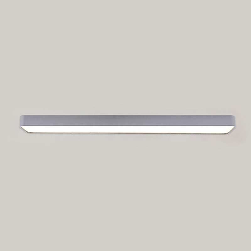 Rectangle Shape Ceiling Lamp Modern Aluminium 1 Light Flush Mount for Kindergarten