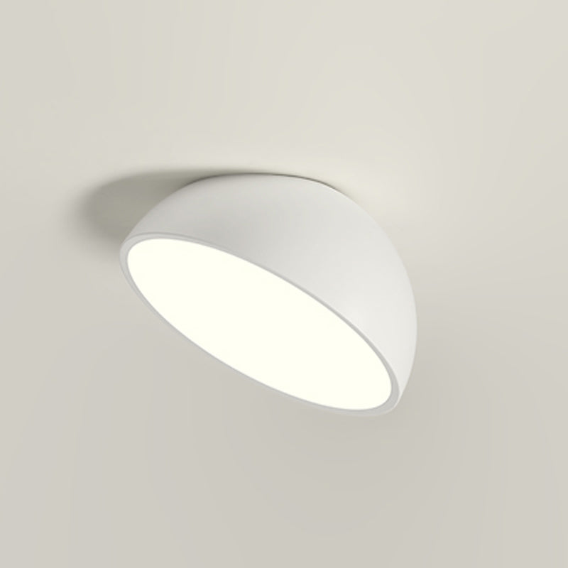 Modern Minimalist LED Flush Mount Iron Hemisphere Sconce Ceiling Light with Acrylic Shade