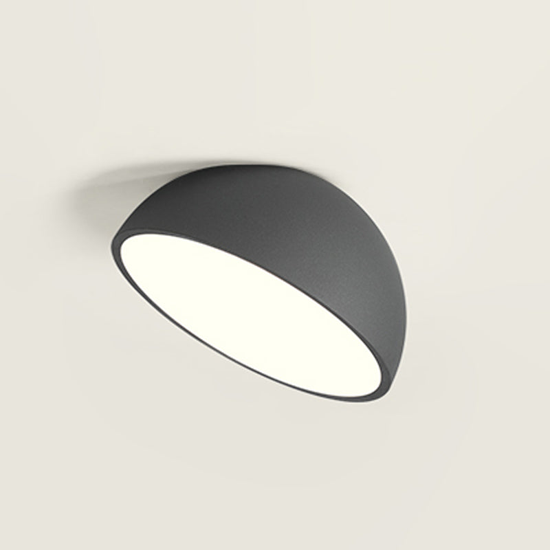 Modern Minimalist LED Flush Mount Iron Hemisphere Sconce Ceiling Light with Acrylic Shade