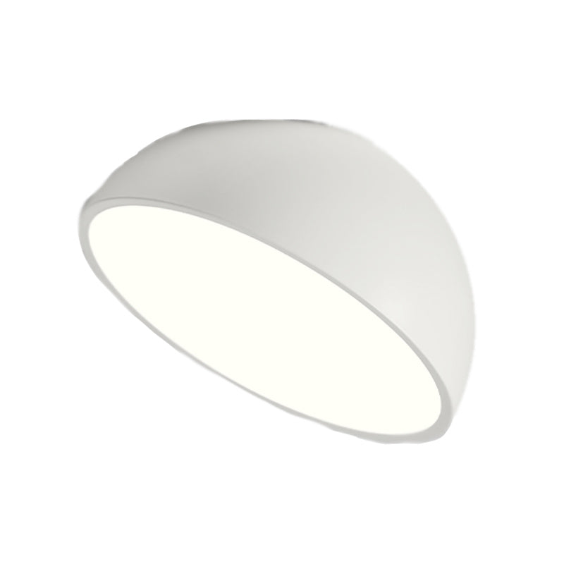 Modern Minimalist LED Flush Mount Iron Hemisphere Sconce Ceiling Light with Acrylic Shade