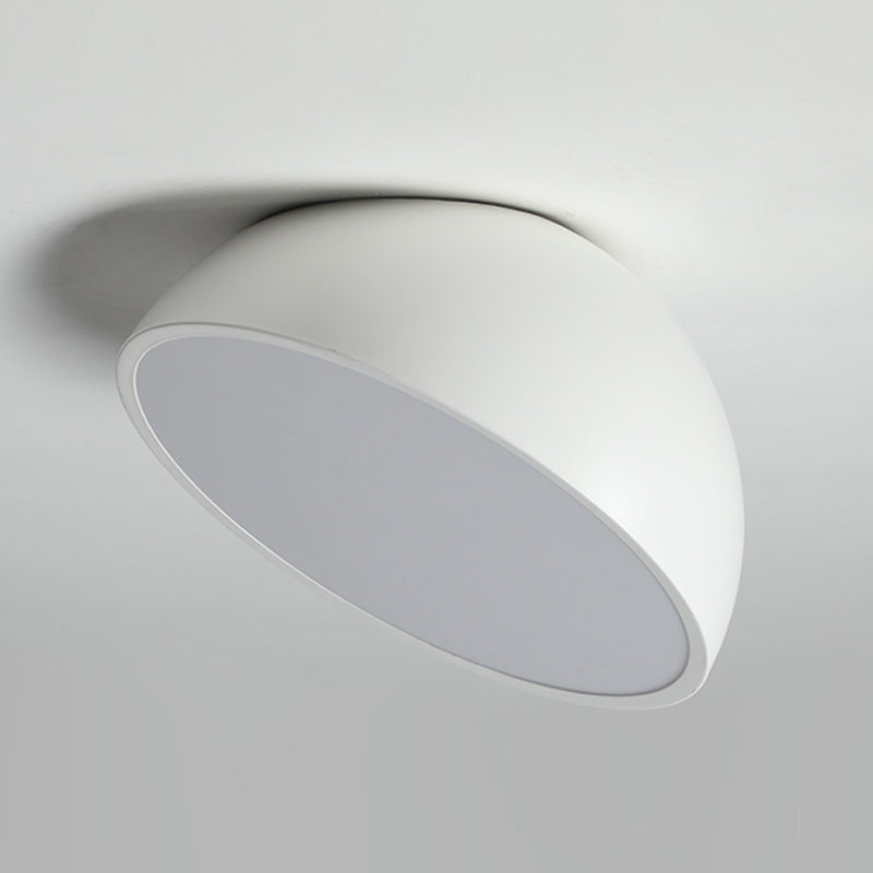Modern Minimalist LED Flush Mount Iron Hemisphere Sconce Ceiling Light with Acrylic Shade