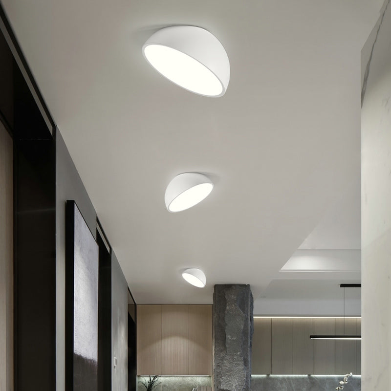 Modern Minimalist LED Flush Mount Iron Hemisphere Sconce Ceiling Light with Acrylic Shade