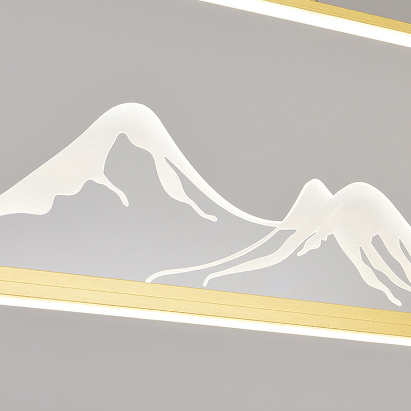 Geometrische Inselleuchte moderne Teelauminselbeleuchtung mit Acrylschatten