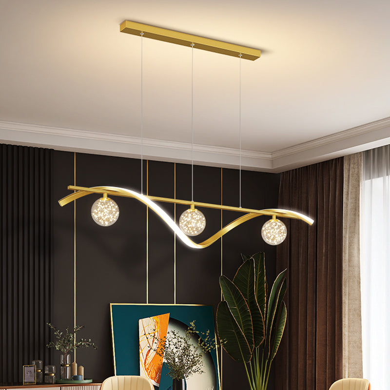 Luminaires d'éclairage de l'île sphérique modernes