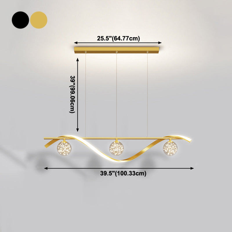 Luminaires d'éclairage de l'île sphérique modernes