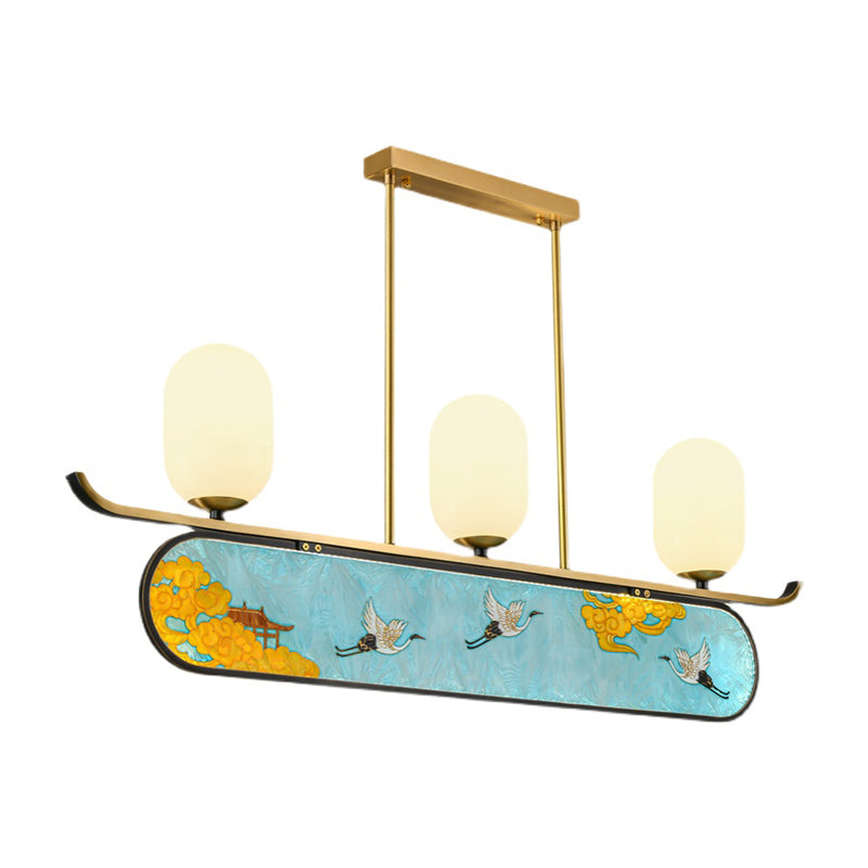 Modern Cylinder Island Lighting Fixtures Glass Island Pendants