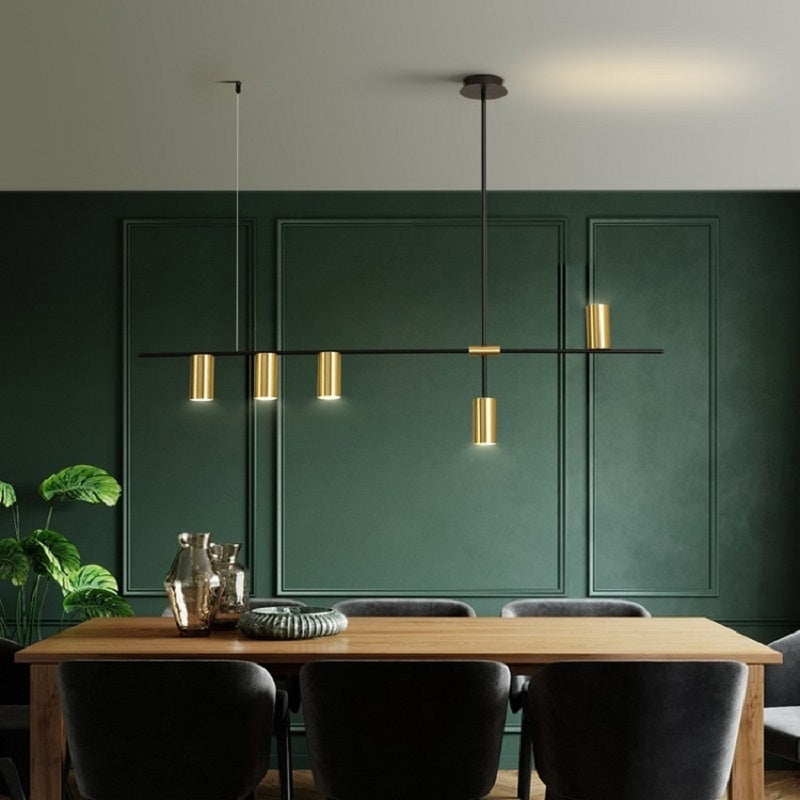 Cylinder Island Lighting Fixtures Modern Metal Pendant Lighting