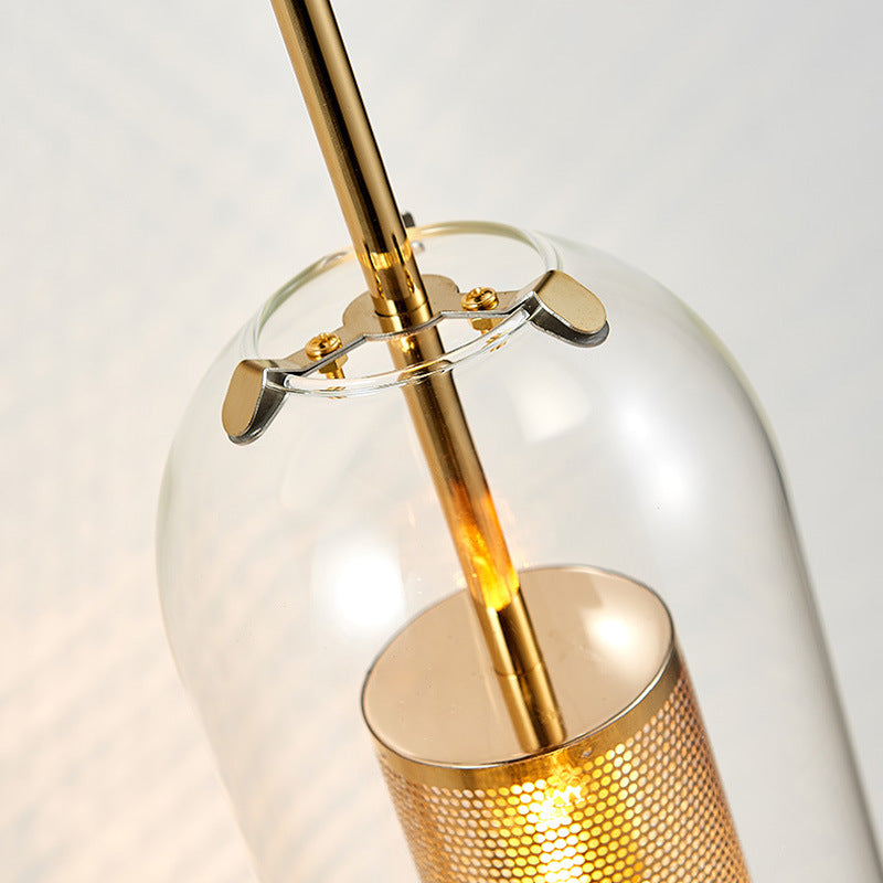 Modern Style Tubular Wall Lamp Light Glass 1 Light Wall Mounted Lighting