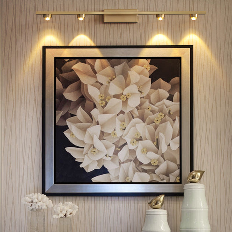 Lineare Form Metallwandbeleuchtung moderne Multi -Leuchten -Wandmontageleuchten in Messing