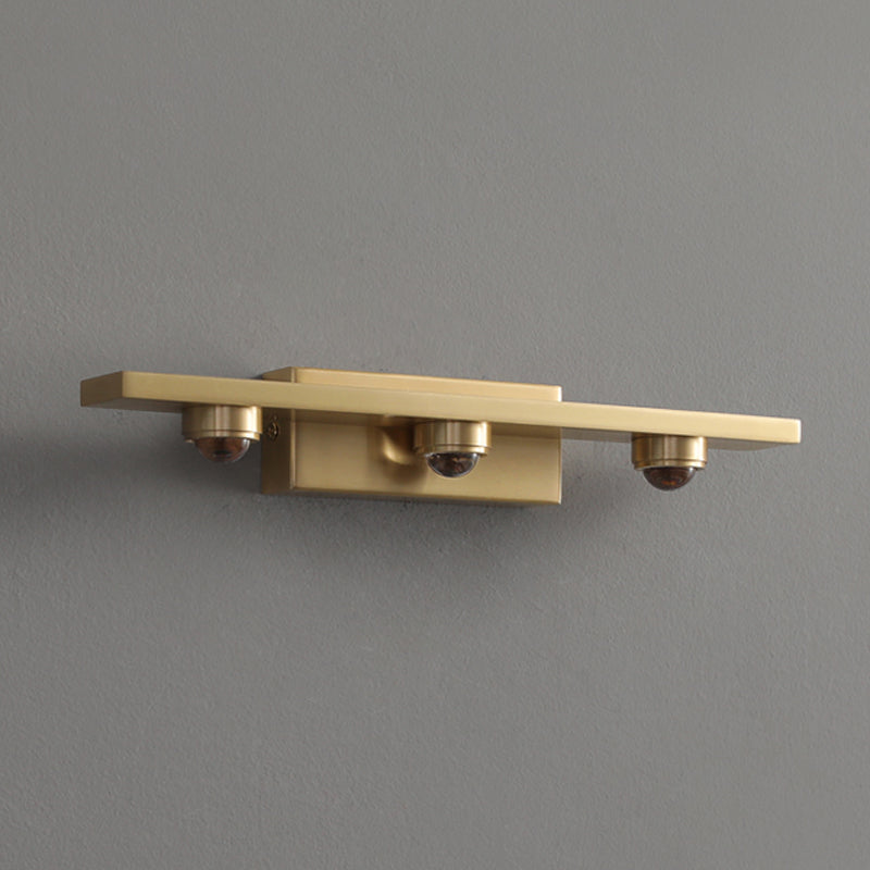 Lineare Form Metallwandbeleuchtung moderne Multi -Leuchten -Wandmontageleuchten in Messing