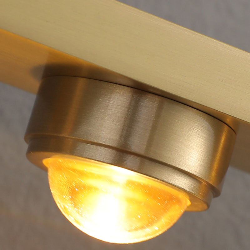 Lineare Form Metallwandbeleuchtung moderne Multi -Leuchten -Wandmontageleuchten in Messing