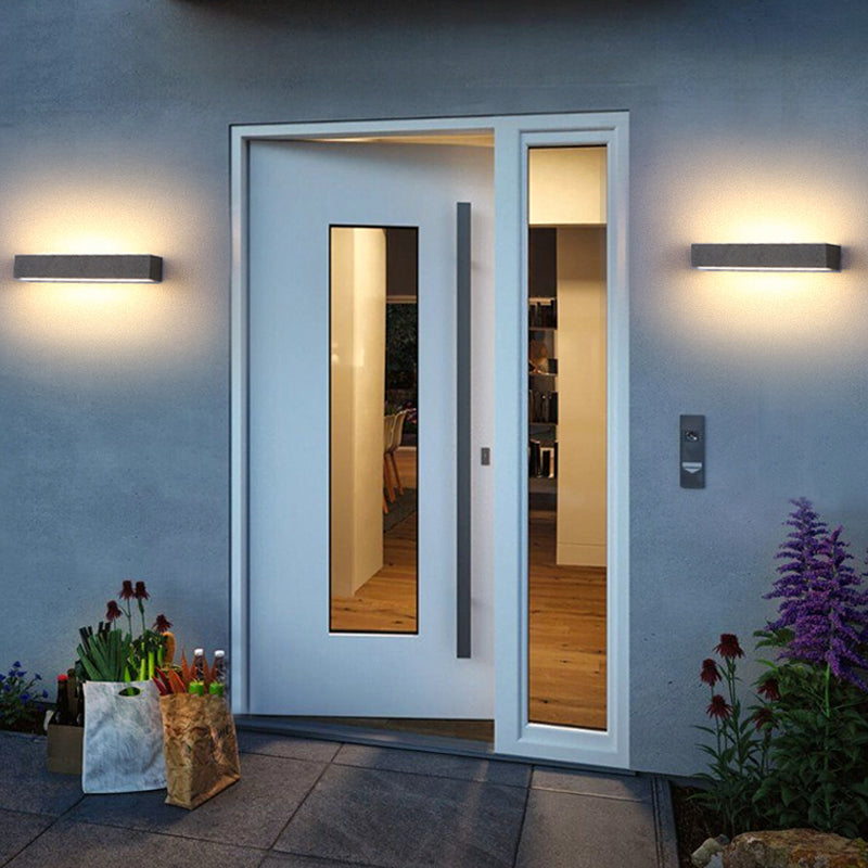 Quadratische Form Metallwandbeleuchtung moderne 1 leichte Wandmontagebeleuchtung in Schwarz