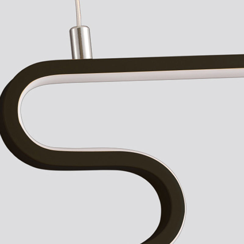 Ideas de iluminación de isla lineal Iluminación colgante de 2 luces de metal contemporáneo