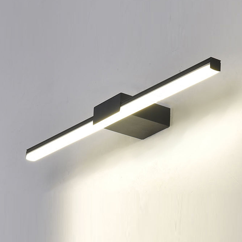 Linear Shape Metal Mirror Wall Lighting Modern 1-Light Wall Mounted Lighting