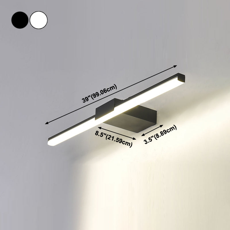 Lineaire vorm metalen spiegel Wandverlichting Moderne 1-licht wandgemonteerde verlichting