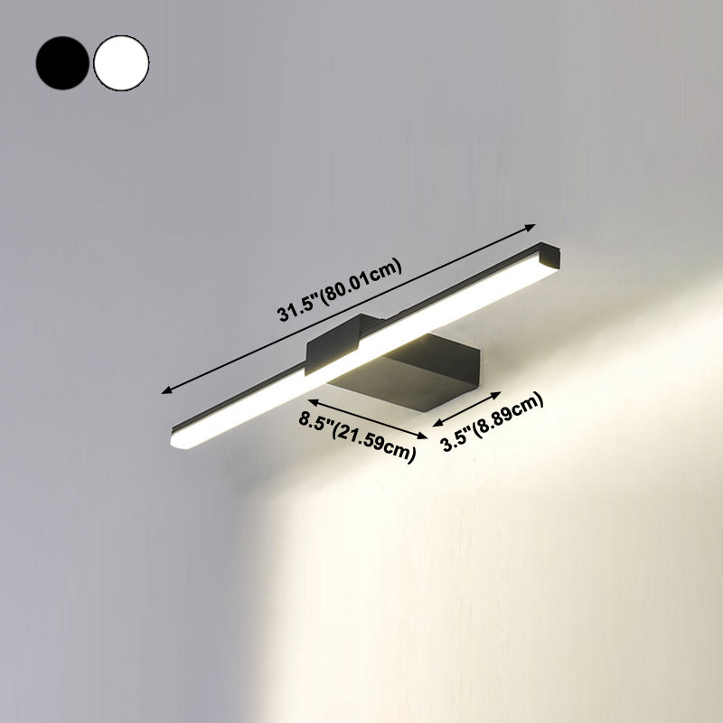 Lineaire vorm metalen spiegel Wandverlichting Moderne 1-licht wandgemonteerde verlichting