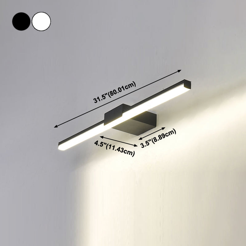 Lineaire vorm metalen spiegel Wandverlichting Moderne 1-licht wandgemonteerde verlichting