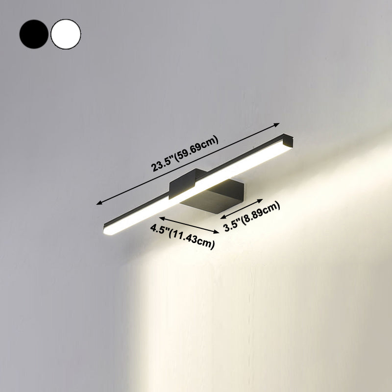 Lineaire vorm metalen spiegel Wandverlichting Moderne 1-licht wandgemonteerde verlichting