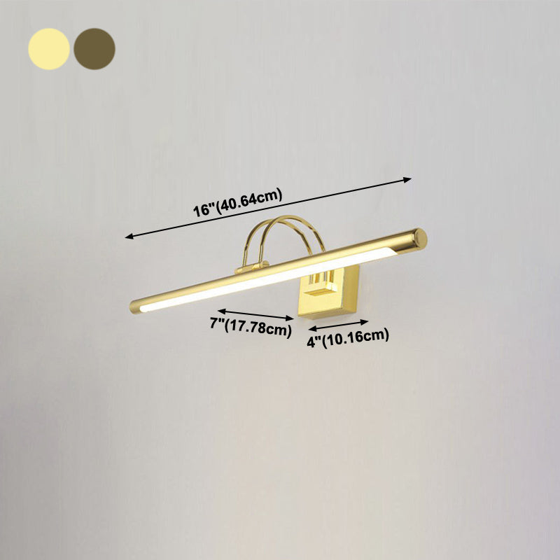 Lineaire vorm metalen spiegel Wandverlichting Moderne 1-licht wandgemonteerde verlichting