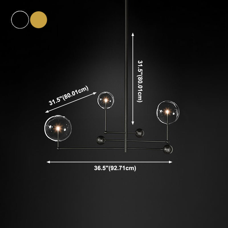 Globe Pendant Lights Modernism Glass Pendant Lighting Fixtures for Living Room
