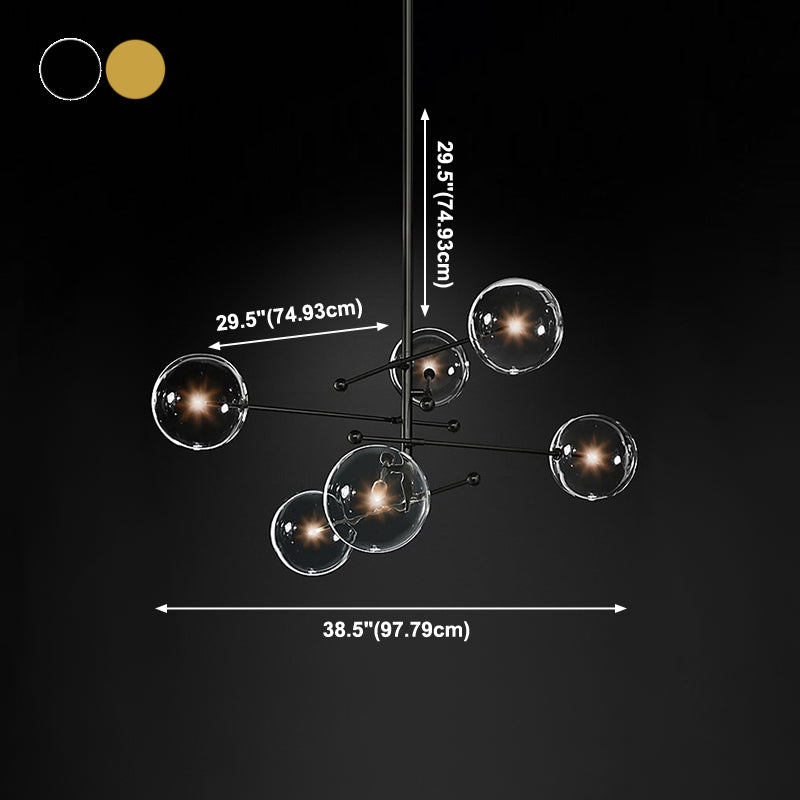 Globe Pendant Lights Modernism Glass Pendant Lighting Fixtures for Living Room