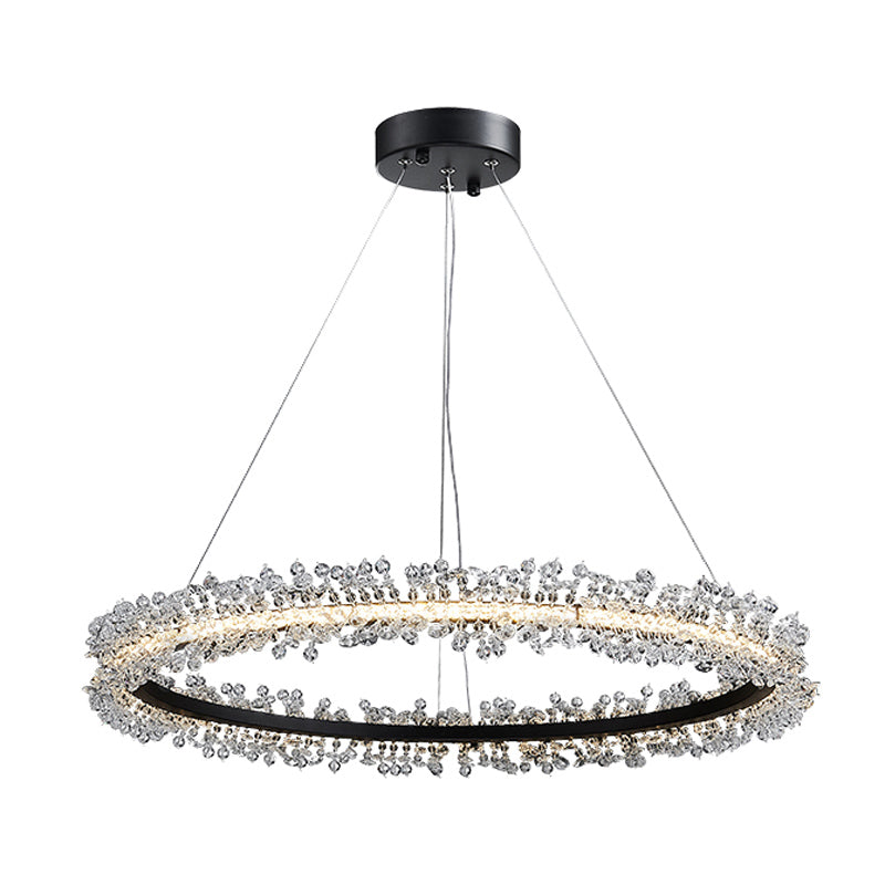 1 Light Linear Pendant Lights Modern Crystal Pendant Lighting Fixture for Living Room