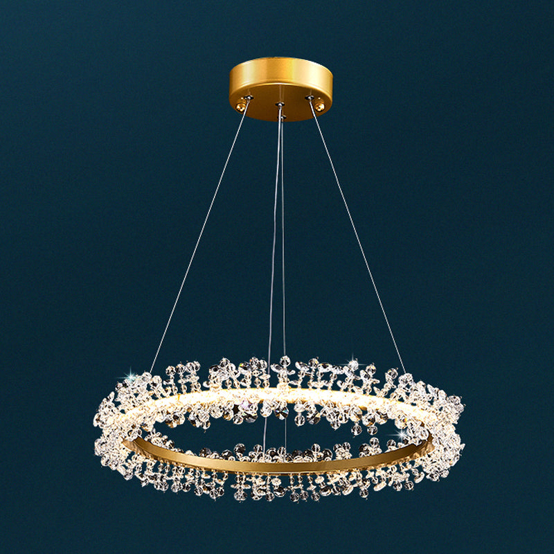 1 Light Linear Pendant Lights Modern Crystal Pendant Lighting Fixture for Living Room